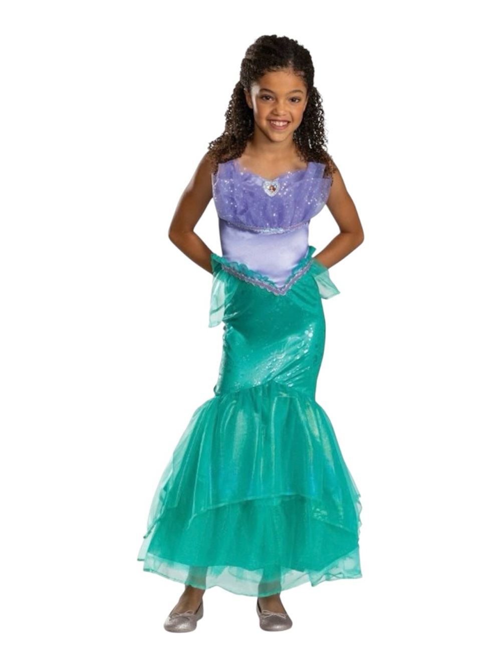 Disney Princess Ariel The Little Mermaid Girls Deluxe Costume Dress Size M - NWT